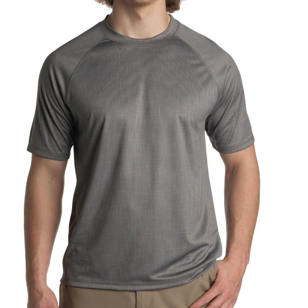 ZeroXposur UPF shirt Men's Short Sleeve Rash Guard Sun Protection Tee L NWOT